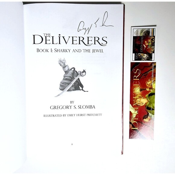 The Deliverers Sharky and the Jewel Series HC Books 1 2 & 3 AUTHOR SIGNED SLOMBA - Picture 4 of 13